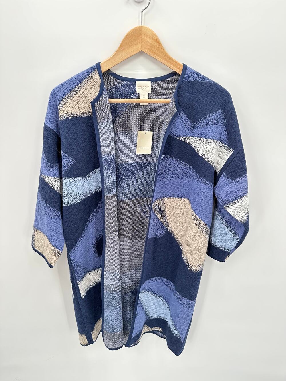 Chico's NWT Painted Pattern Pam Cardigan Sweater // Small